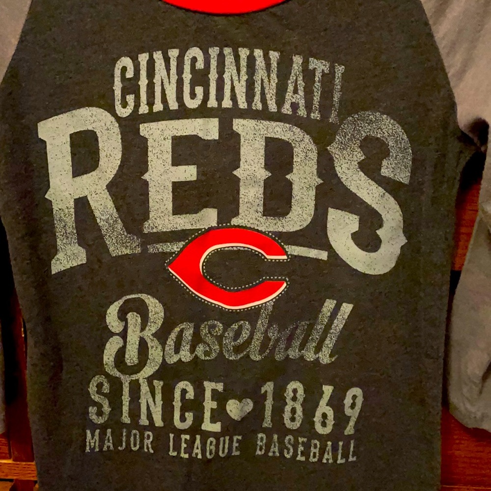Cincinnati Reds women’s baseball shirt 3/4 sleeves
